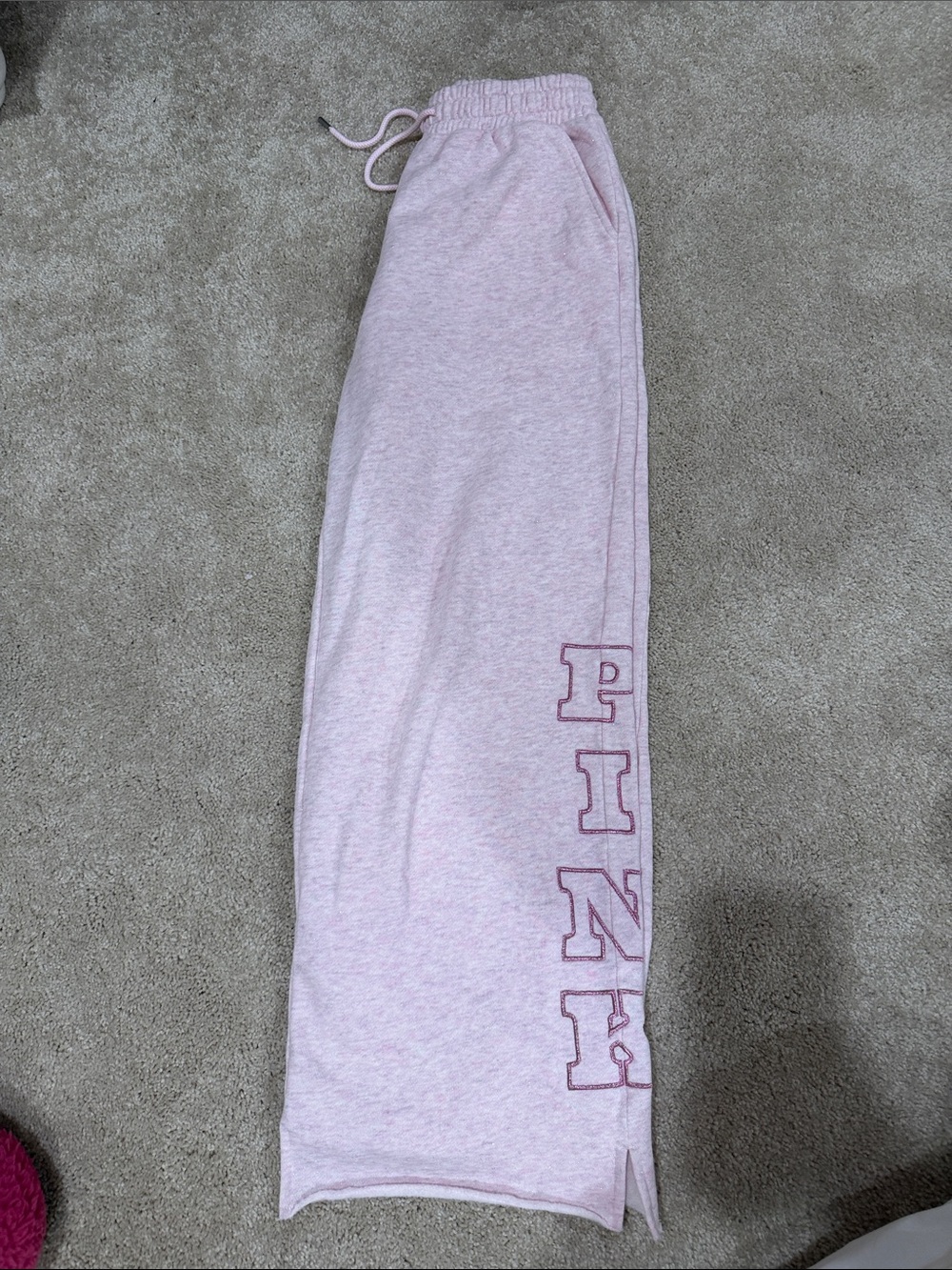 PINK Victoria's Secret Light Pink Wide leg comfy Sweatpants